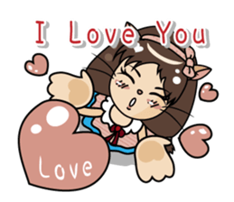 Meow girl - Living Dialogue fast answer sticker #10523331