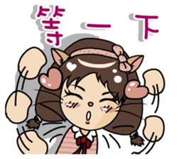 Meow girl - Living Dialogue fast answer sticker #10523334