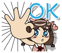 Meow girl - Living Dialogue fast answer sticker #10523337