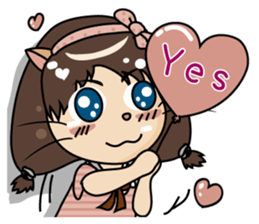 Meow girl - Living Dialogue fast answer sticker #10523348