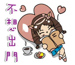 Meow girl - Living Dialogue fast answer sticker #10523351