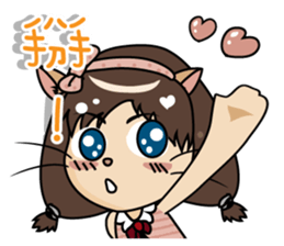 Meow girl - Living Dialogue fast answer sticker #10523356