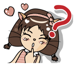 Meow girl - Living Dialogue fast answer sticker #10523358