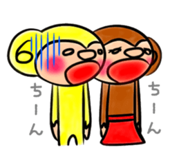 Tomokichi and Tomomi of the monkey sticker #10524016