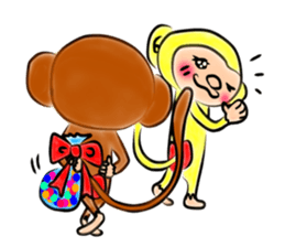 Tomokichi and Tomomi of the monkey sticker #10524022
