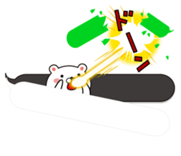 Rabbit and animal balloon with honorific sticker #10524313