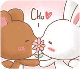 Rabbit & Bear's loves ticker. Bear ver. sticker #10524801