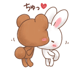 Rabbit & Bear's loves ticker. Bear ver. sticker #10524802