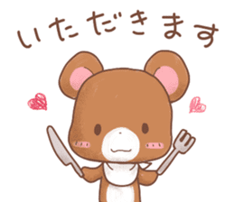 Rabbit & Bear's loves ticker. Bear ver. sticker #10524831