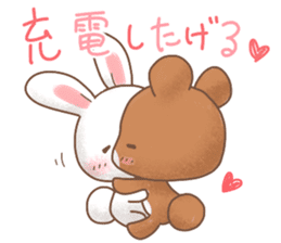 Rabbit & Bear's loves ticker. Bear ver. sticker #10524833