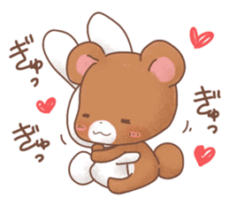 Rabbit & Bear's loves ticker. Bear ver. sticker #10524837