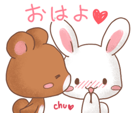 Rabbit & Bear's loves ticker. Bear ver. sticker #10524838