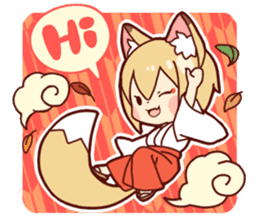 Miko-san of fox sticker #10525720