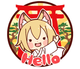 Miko-san of fox sticker #10525724