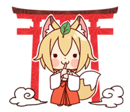 Miko-san of fox sticker #10525727