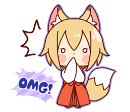 Miko-san of fox sticker #10525729