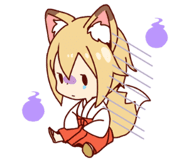 Miko-san of fox sticker #10525730