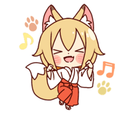 Miko-san of fox sticker #10525734