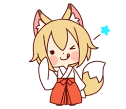 Miko-san of fox sticker #10525740