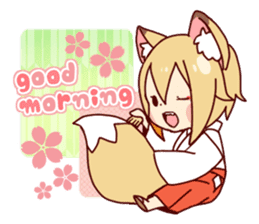 Miko-san of fox sticker #10525741