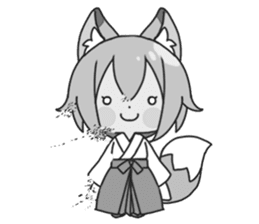 Miko-san of fox sticker #10525744