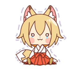 Miko-san of fox sticker #10525747