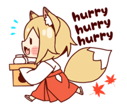 Miko-san of fox sticker #10525749
