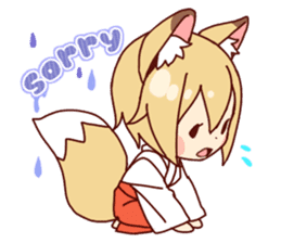 Miko-san of fox sticker #10525750