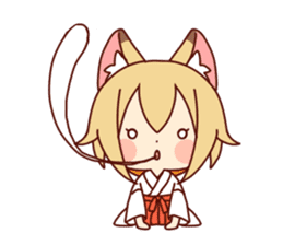 Miko-san of fox sticker #10525752