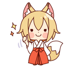 Miko-san of fox sticker #10525753