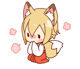 Miko-san of fox sticker #10525754