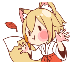 Miko-san of fox sticker #10525755