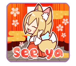Miko-san of fox sticker #10525759