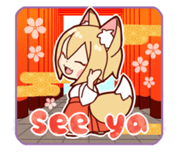 Miko-san of fox sticker #10525759