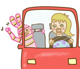 Girlish Negative Face sticker #10527084