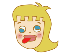 Girlish Negative Face sticker #10527091