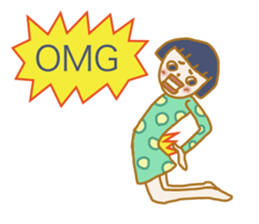 Girlish Negative Face sticker #10527099