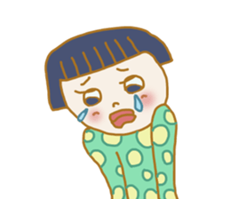 Girlish Negative Face sticker #10527102