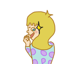 Girlish Negative Face sticker #10527104