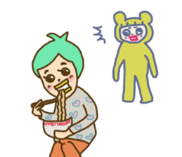 Girlish Negative Face sticker #10527108