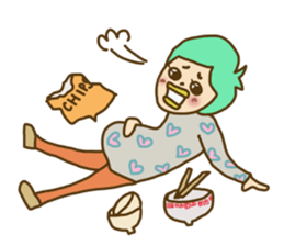 Girlish Negative Face sticker #10527109