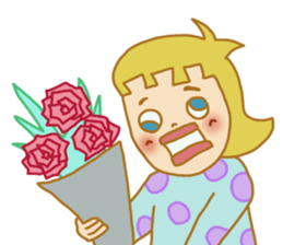 Girlish Negative Face sticker #10527119