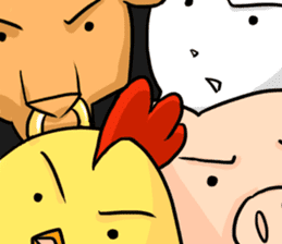 Kiyoshi the chicken Chinese sticker #10527357