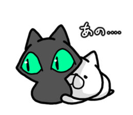 Look here! black cat sticker #10527485