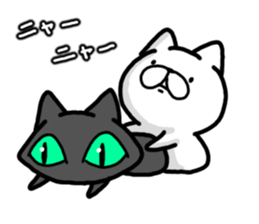 Look here! black cat sticker #10527487