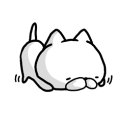 Look here! black cat sticker #10527491