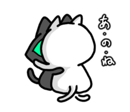 Look here! black cat sticker #10527502