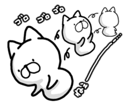 Look here! black cat sticker #10527507