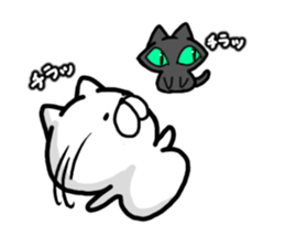 Look here! black cat sticker #10527509