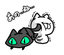 Look here! black cat sticker #10527513